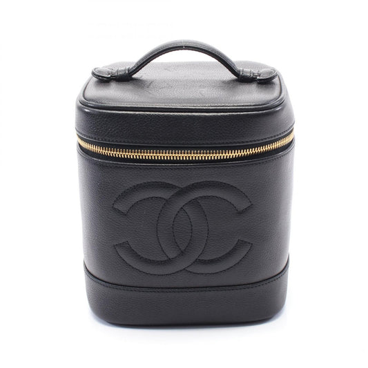 Chanel Coco Mark Leather Handbag Black A01998