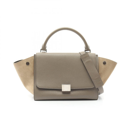 Celine Trapeze Small Leather Suede Handbag