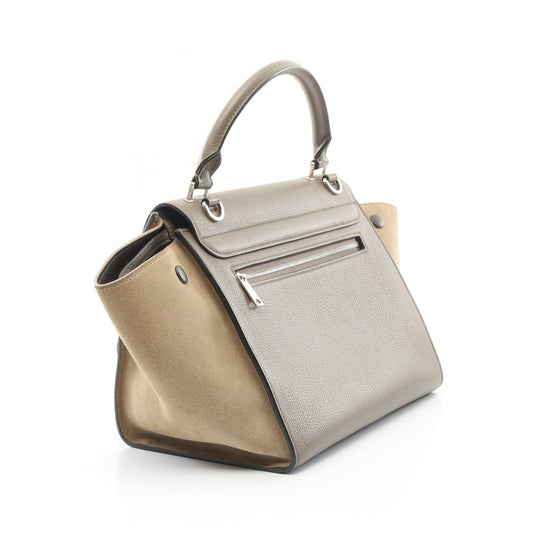 Celine Trapeze Small Leather Suede Handbag