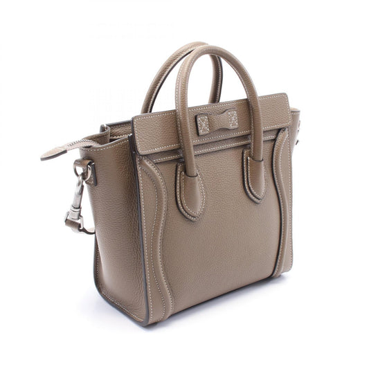 Celine Luggage Nano Shopper Leather Handbag