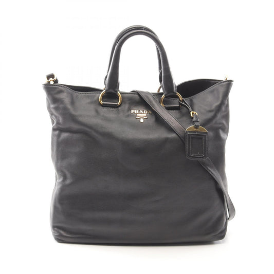 Prada Leather Tote Bag Black
