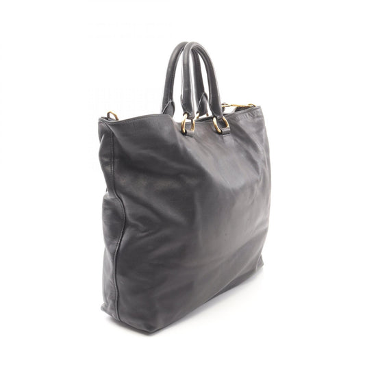Prada Leather Tote Bag Black