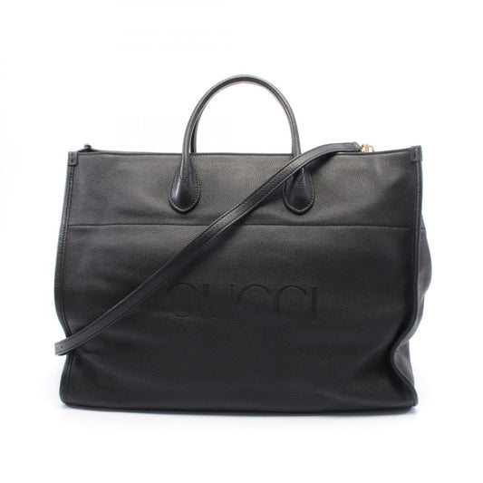 Gucci Leather Tote Bag Black