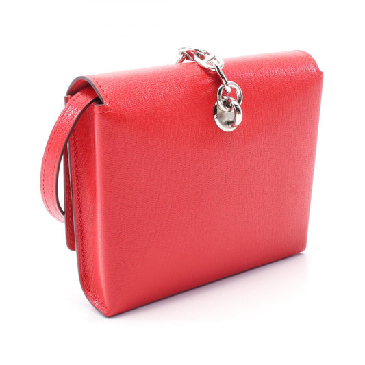 Hermes Chevre Leather Compact Wallet Shoulder Bag