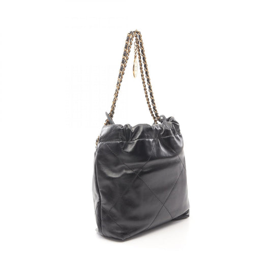Chanel 22 Mini Leather Shoulder Bag Black
