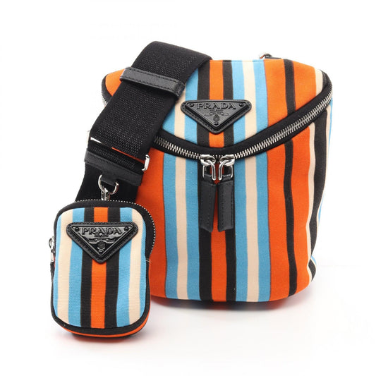 Prada Canvas Saffiano Leather Shoulder Bag 2VH147