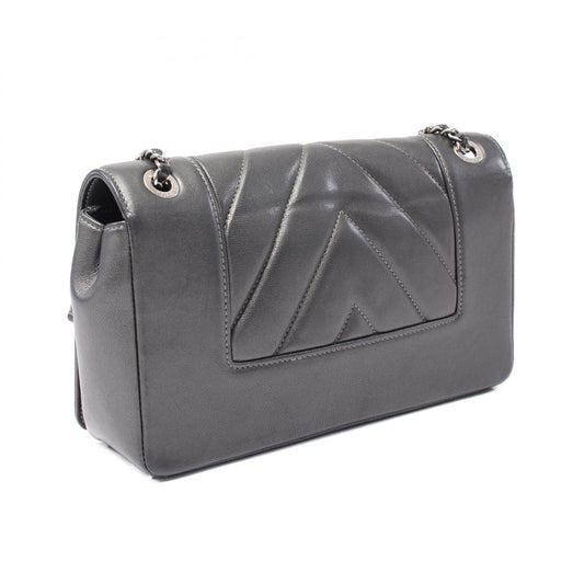 Chanel Chevron V-Stitch Leather Shoulder Bag