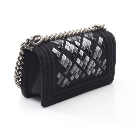 Chanel Boy Small Shoulder Bag Canvas Leather