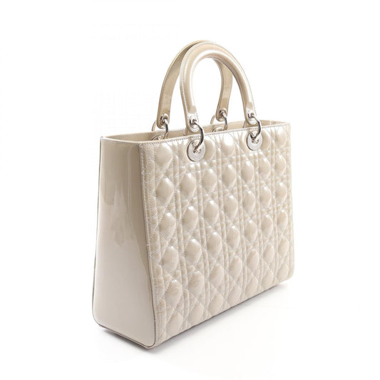 Dior Lady Dior Large Patent Leather Handbag