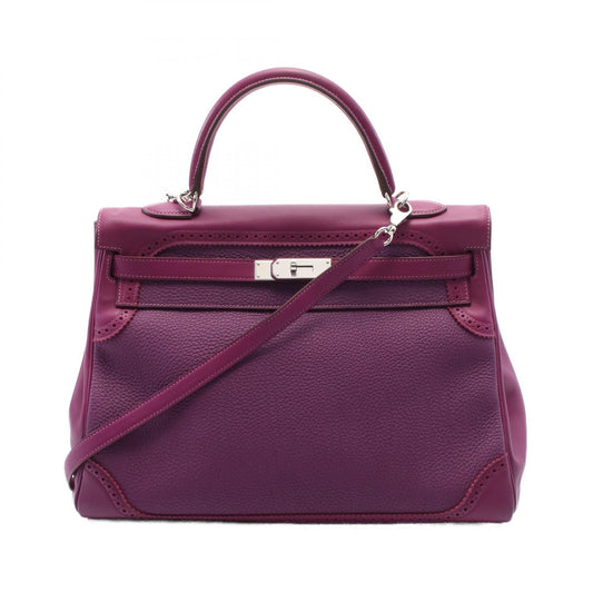 Hermes Kelly Ghillies 35 Leather Handbag