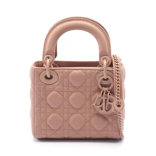 Dior Lady Dior Mini Cannage Leather Handbag Pink