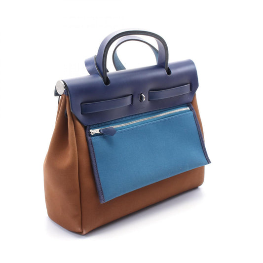 Hermes Aile Bag Zip PM Leather Canvas Handbag
