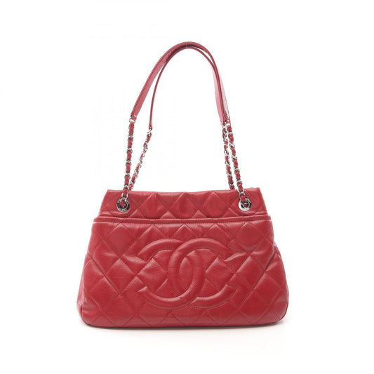 Chanel Matelasse Tote Bag Red Leather