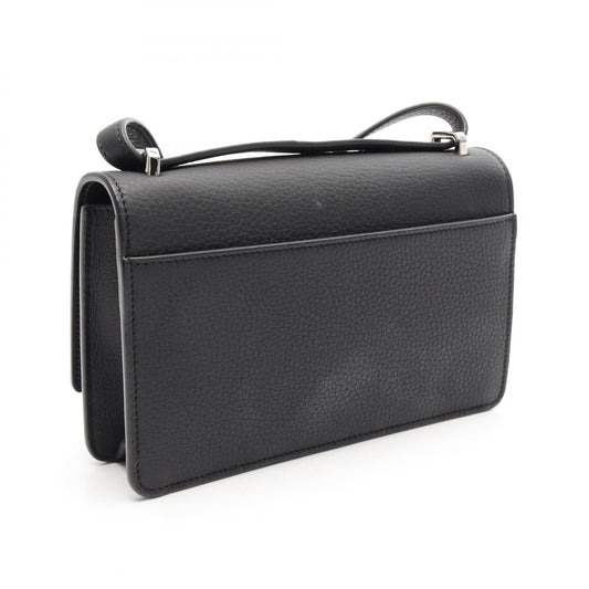 Burberry Leather TB Shoulder Bag Black