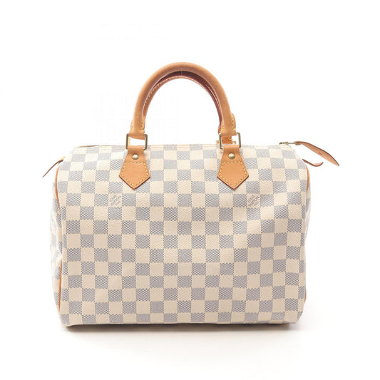 Louis Vuitton Speedy 30 Handbag PVC Canvas Leather