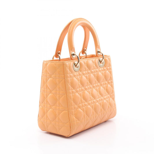 Dior Lady Dior Cannage Lambskin Handbag Yellow