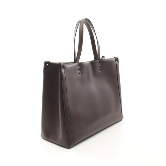 Valentino VLTN Logo Leather Tote Bag