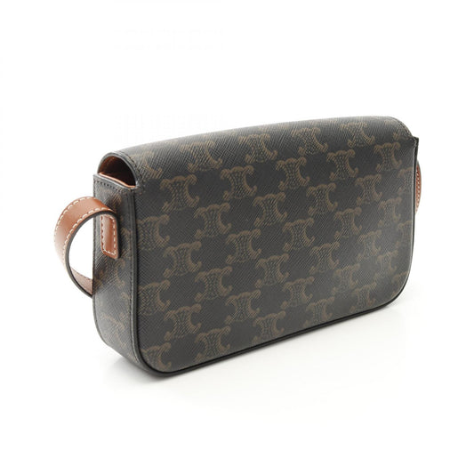 Celine Claude Triomphe Shoulder Bag Brown