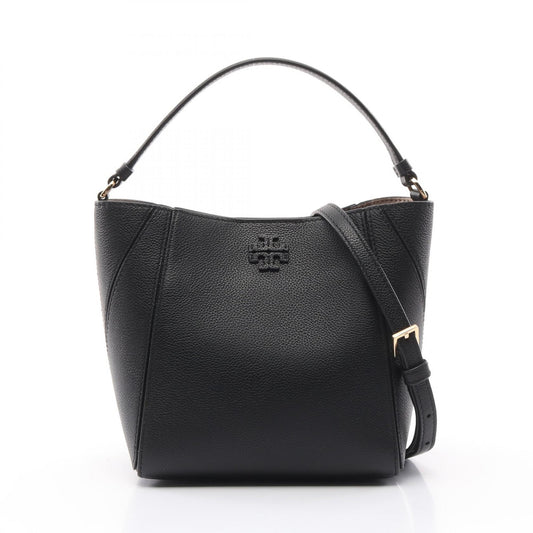 Tory Burch McGraw Leather Handbag Black