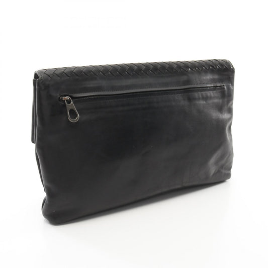 Bottega Veneta Leather Intrecciato Clutch Bag