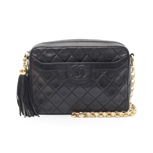 Chanel Lambskin Matelasse Shoulder Bag Black
