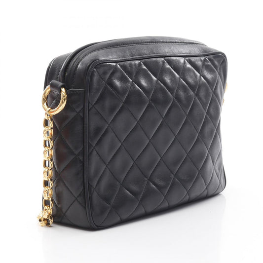 Chanel Lambskin Matelasse Shoulder Bag Black