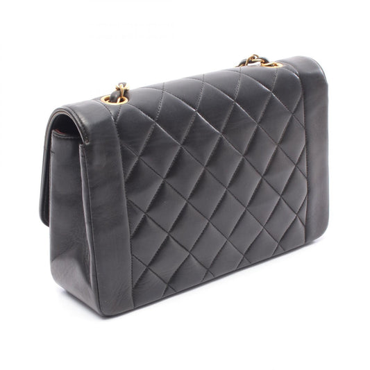 Chanel Diana Flap Shoulder Bag Lambskin Black