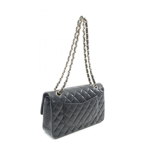 Chanel Lambskin Matelasse W Flap Shoulder Bag A01112