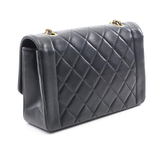 Chanel Diana Flap Shoulder Bag Lambskin Black