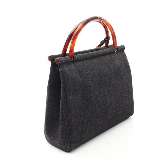 Chanel Denim Handbag Gray/Brown