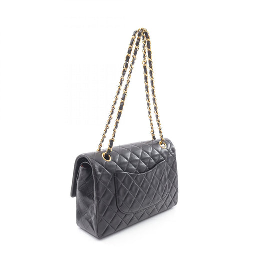 Chanel Lambskin Matelasse W Flap Shoulder Bag A01112