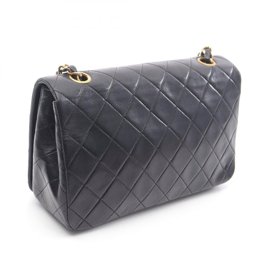 Chanel Lambskin Full Flap Shoulder Bag Black