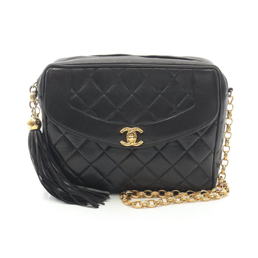 Chanel Lambskin Matelasse Shoulder Bag Black