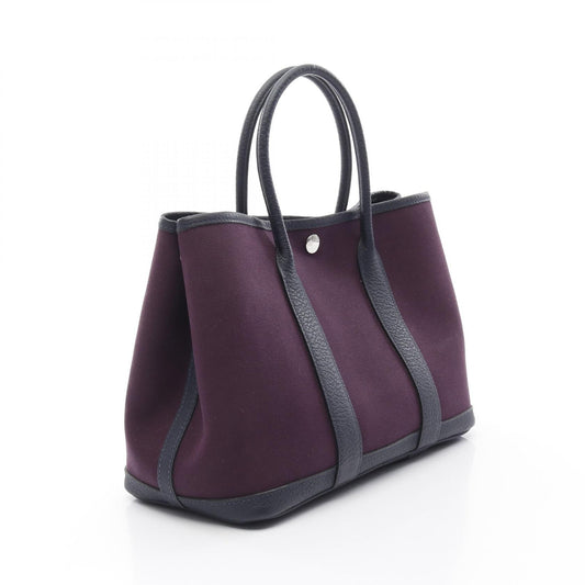 Hermes Garden Party TPM Tote Bag Purple Navy
