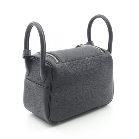 Hermes Lindy Mini Shoulder Bag Black Leather