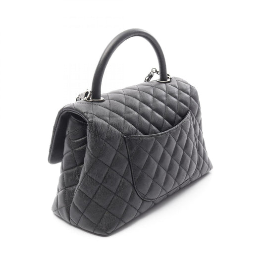 Chanel Coco Handle Flap Bag Black Leather