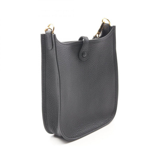 Hermes Evelyne TPM Leather Shoulder Bag Black