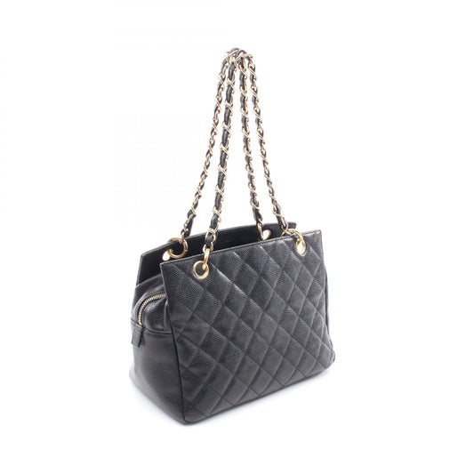 Chanel Caviar Skin Matelasse Shoulder Bag Black