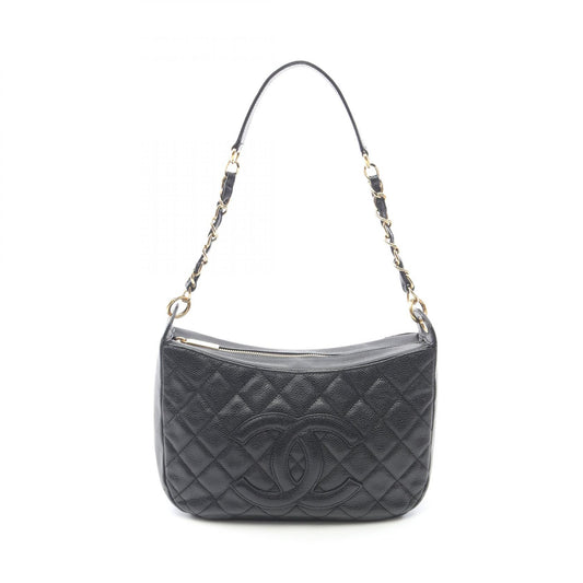 Chanel Caviar Skin Matelasse Shoulder Bag Black