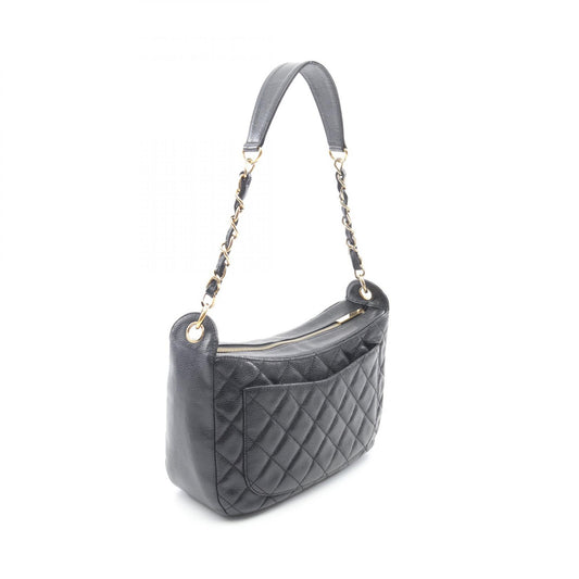 Chanel Caviar Skin Matelasse Shoulder Bag Black