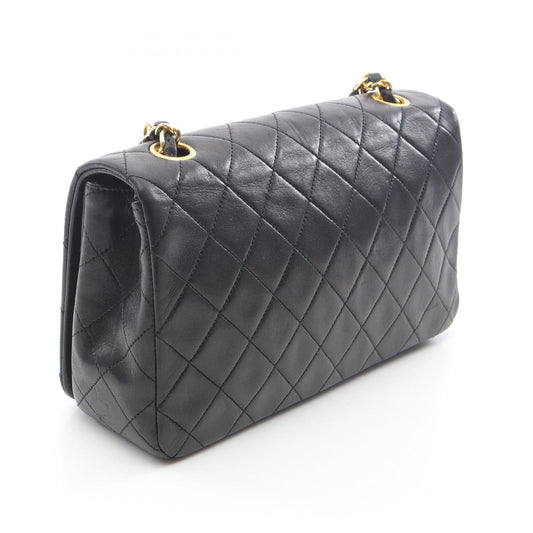 Chanel Lambskin Full Flap Shoulder Bag Black