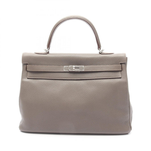 Hermes Kelly 35 Leather Handbag Brown