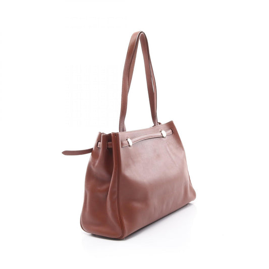 Hermes Leather Cabana Tote Bag Brown
