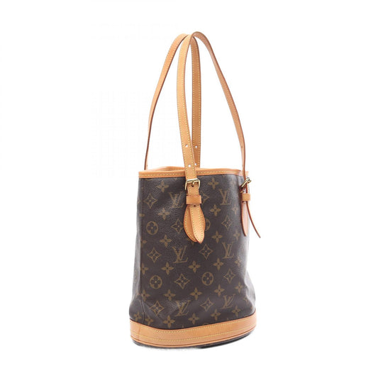 Louis Vuitton Monogram Bucket PM Handbag Brown