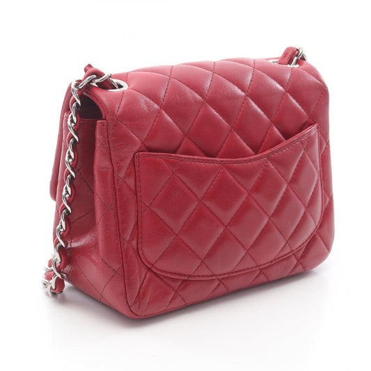 Chanel Mini Matelasse Lambskin Shoulder Bag Red