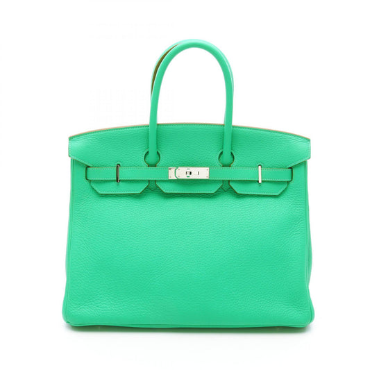 Hermes Birkin 35 Leather Handbag Green
