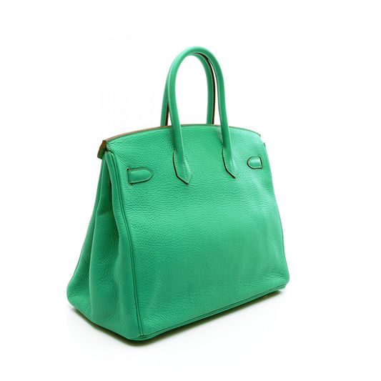Hermes Birkin 35 Leather Handbag Green