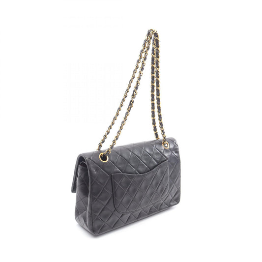 Chanel Lambskin Matelasse W Flap Shoulder Bag