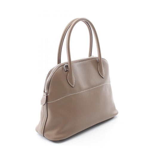 Hermes Bolide 27 Leather Handbag Brown