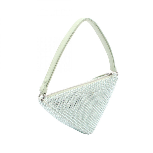 Prada Fabric Rhinestone Handbag Green